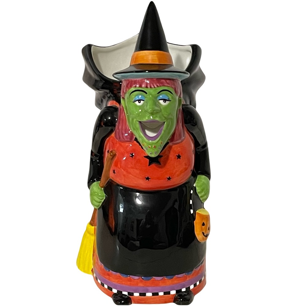 Department 56 Glitterville Witcher Witch pitcher 12" Halloween RETIRED 2007